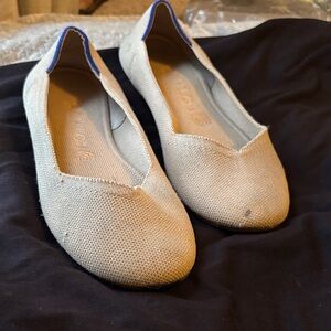 Rothy's Women's Cream and Blue Flats
